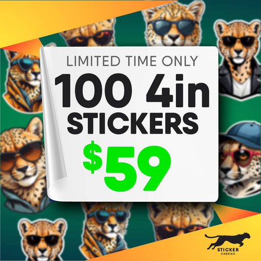 100 4in custom stickers deal