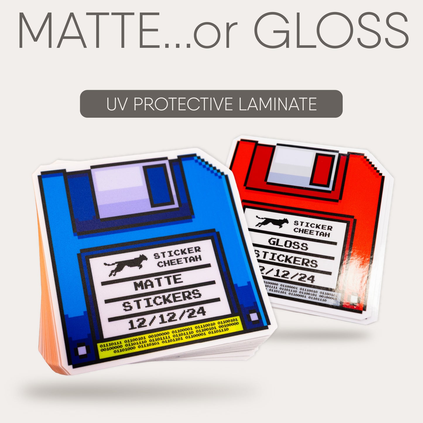 Matte or gloss laminate with uv protection for extended outdoor use