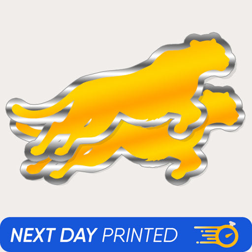 custom chrome stickers diecut
