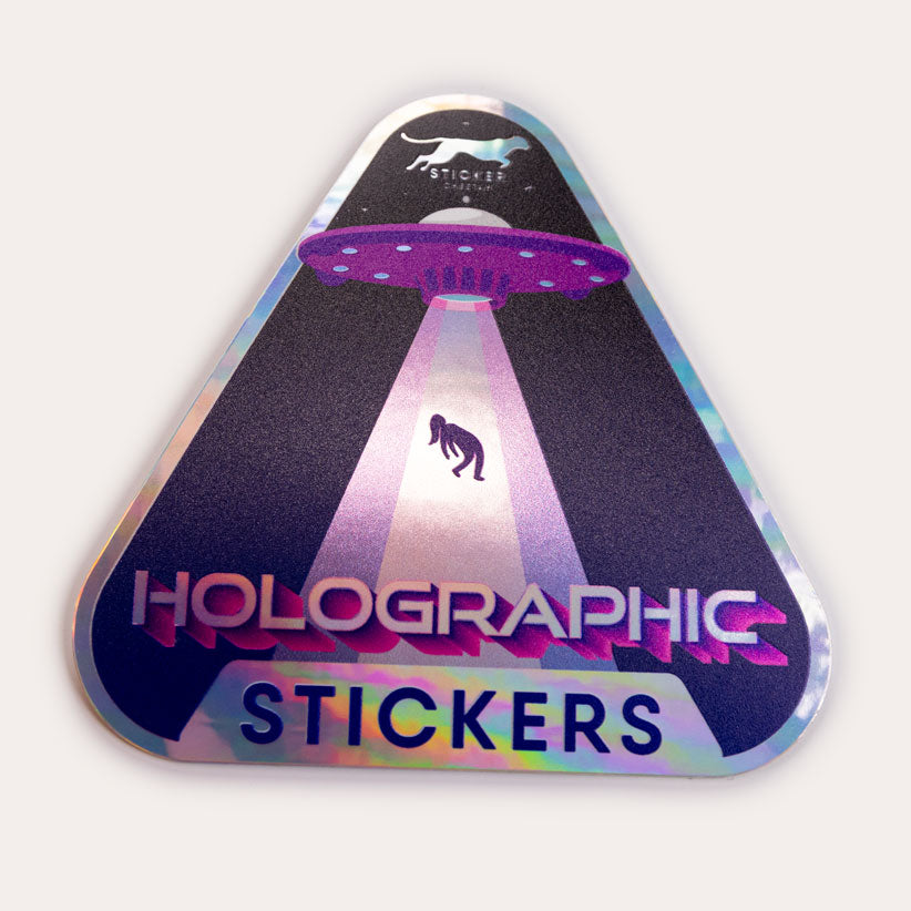100 pegatinas holográficas personalizadas de 3 pulgadas - Troqueladas