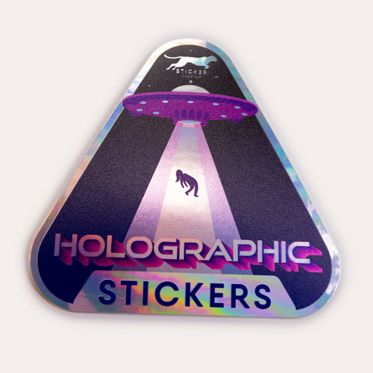 50 3in Custom Holographic Stickers - Diecut