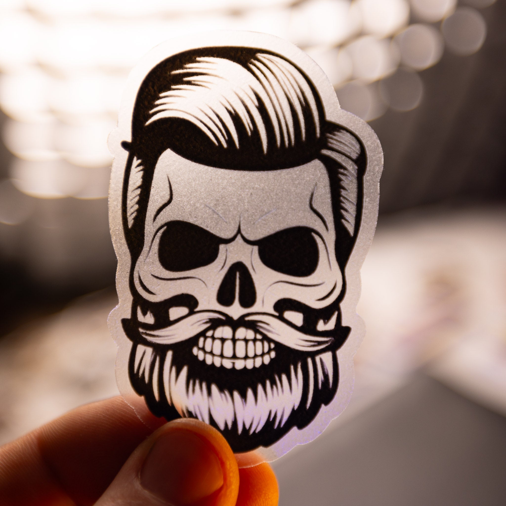 clear matte sticker with white ink