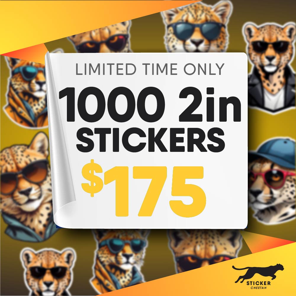 1000iq Sticker 1000 2in Custom Stickers - Diecut – Sticker Cheetah