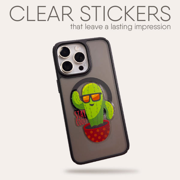 500 3in Custom Clear Stickers - Diecut