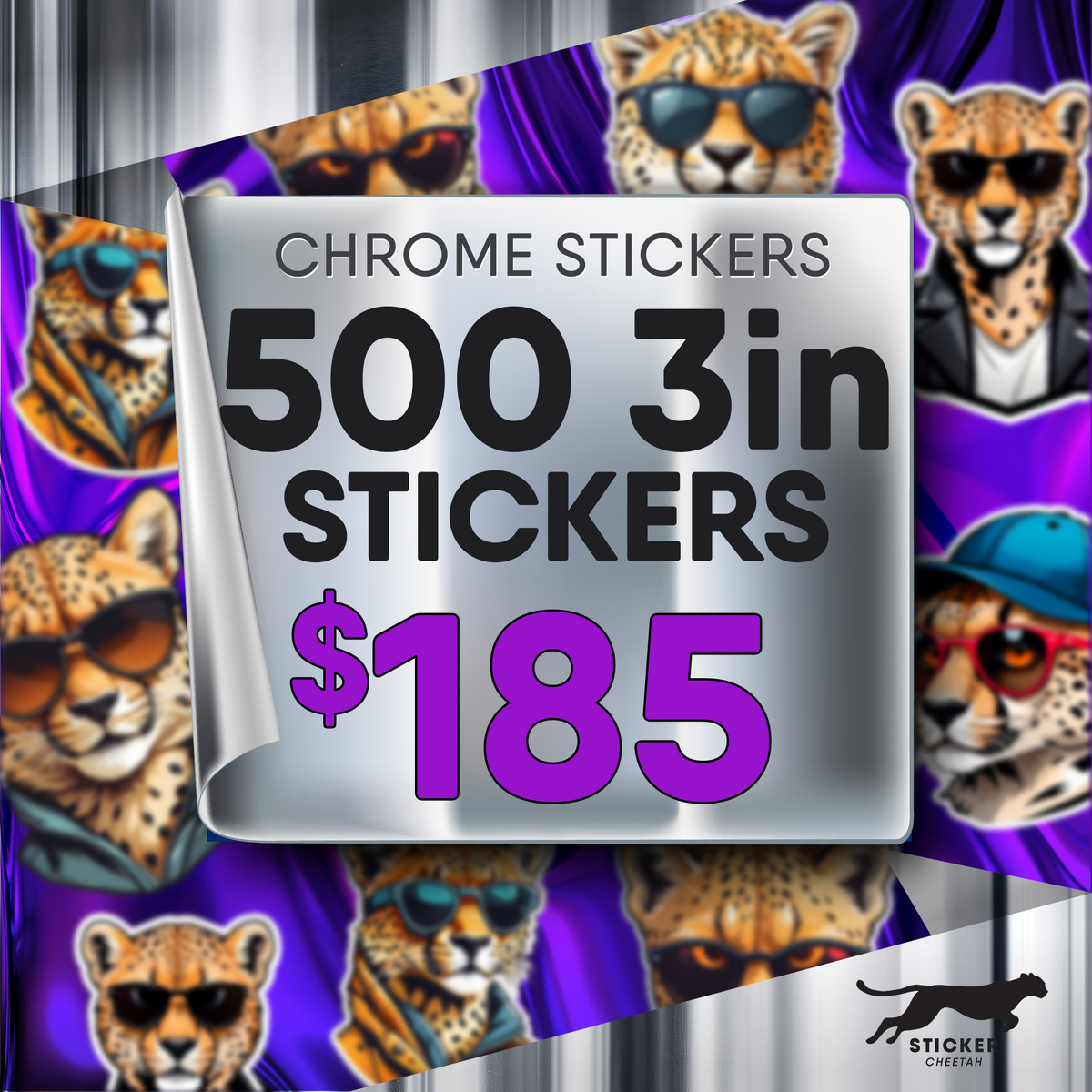 500 3in custom Chrome stickers deal